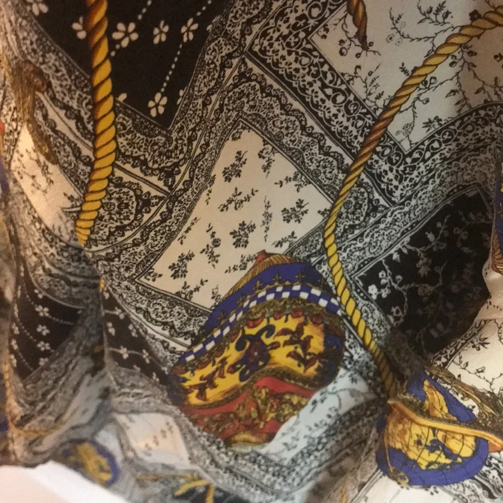 Bob Mackie travel hot air balloon print silk jacket in small